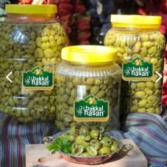 Bakkal Hasan Gaziantep Yeşil Zeytin Çekirdeksiz Tatlandırılmış Taş Kırma