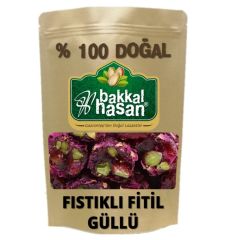 Fıstıklı Fitil Gül Yapraklı Lokum