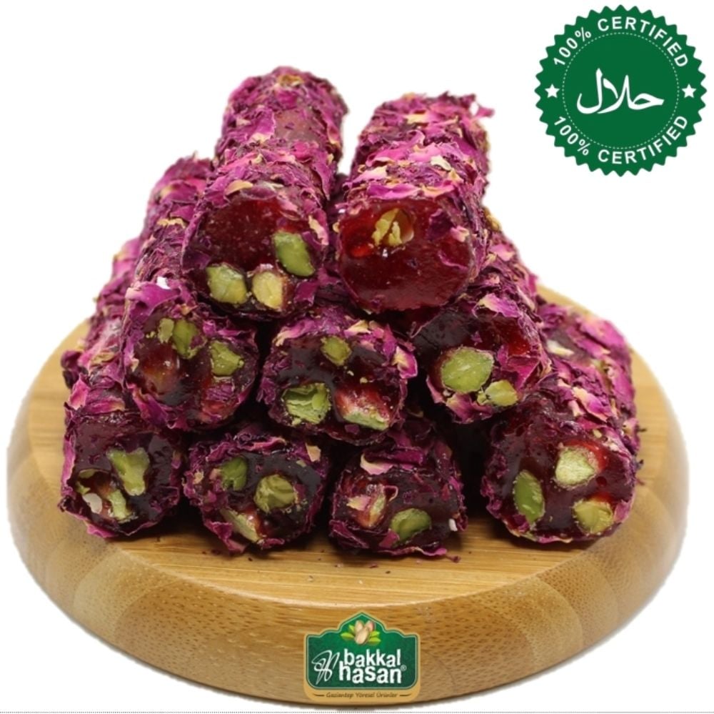 Bakkal Hasan Gaziantep Lokum Fıstıklı Fitil Gül Yapraklı