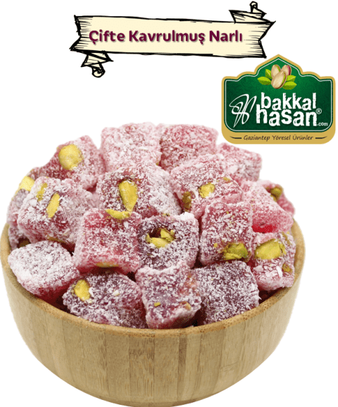 Bakkal Hasan Gaziantep Çifte Kavrulmuş Fındıklı Lokum 1 kg - (Daha Çok Al, Daha Az Öde)