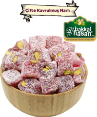 Bakkal Hasan Gaziantep Çifte Kavrulmuş Fındıklı Lokum 1 kg - (Daha Çok Al, Daha Az Öde)