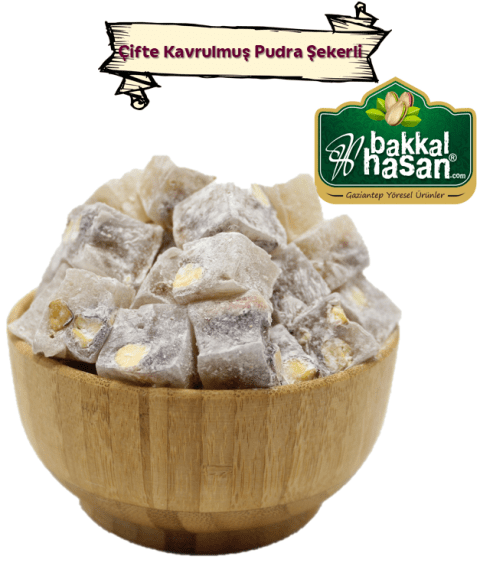 Çifte Kavrulmuş Hindistan Cevizli Antep Fıstıklı Lokum 250 gr - (Çok Al, Az Öde)