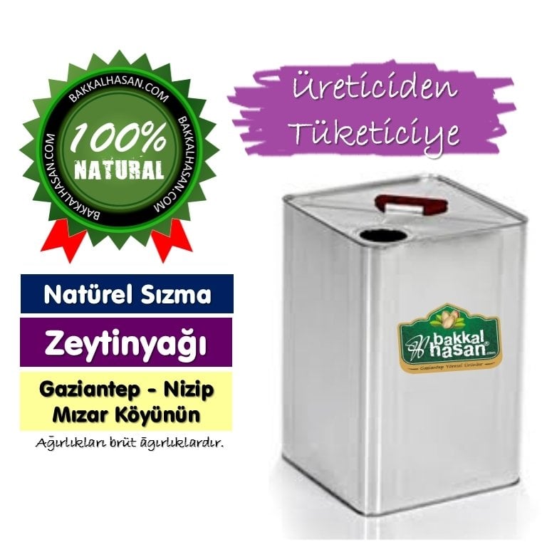 Bakkal Hasan Gaziantep Nizip Mızar Sızma Natürel Zeytinyağı 10 kg - (Çok Çok Al, Çok Az Daha Öde)
