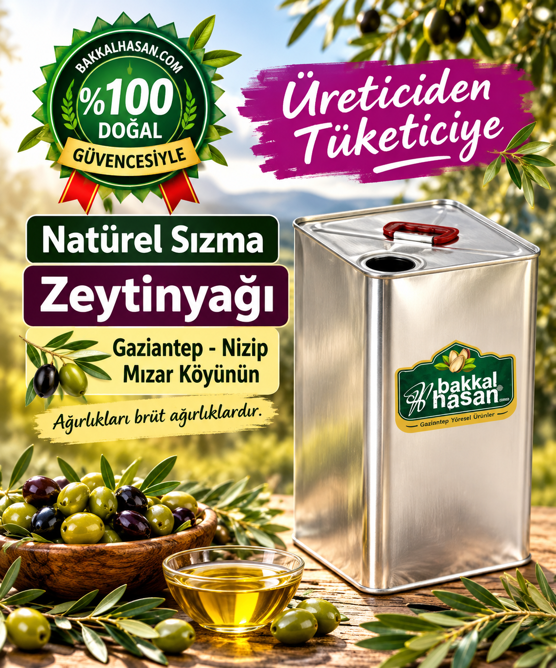 Nizip Natürel Sızma Zeytinyağı