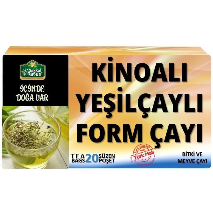 Bakkal Hasan Kinoalı Yeşilçaylı Form Çayı (20 Süzen Poşet)