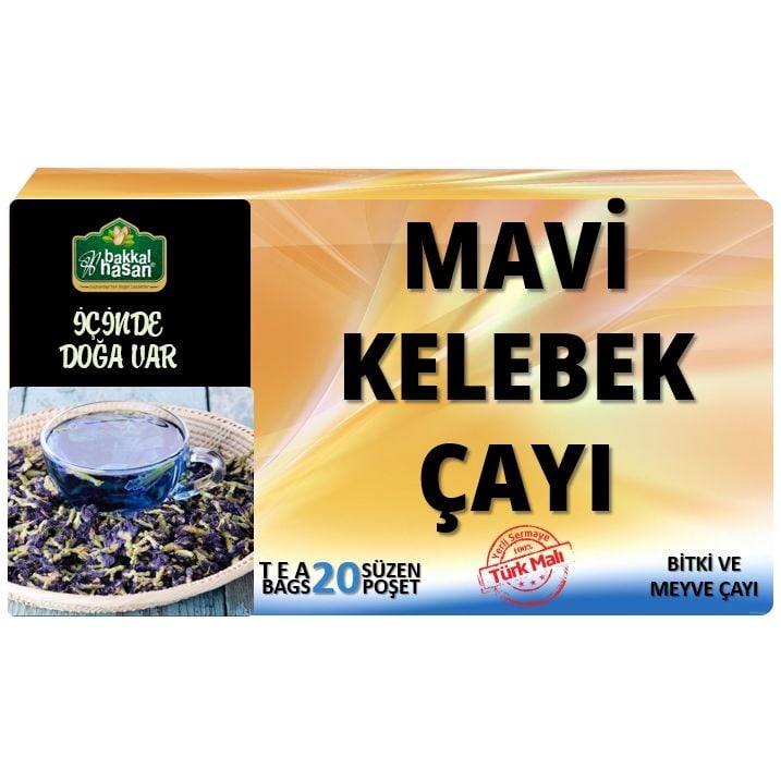 Bakkal Hasan Mavi Kelebek Çayı (20 Süzen Poşet)