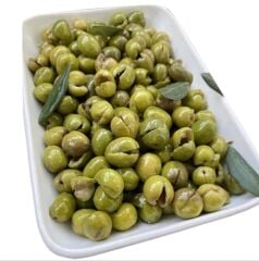 Bakkal Hasan Gaziantep Yeşil Zeytin Çekirdeksiz Tatlandırılmış Taş Kırma