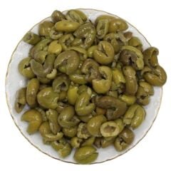 Bakkal Hasan Gaziantep Yeşil Zeytin Çekirdeksiz Tatlandırılmış Taş Kırma