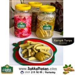 Bakkal Hasan Gaziantep Ev Yapımı Karışık Bostan Turşu (Beyaz Lahanalı)