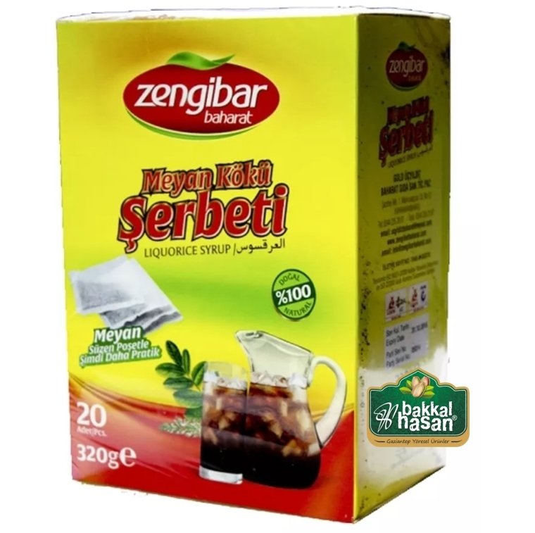 Bakkal Hasan Gaziantep Meyan Kökü Sallama Poşet 320 gr (20 Adet)