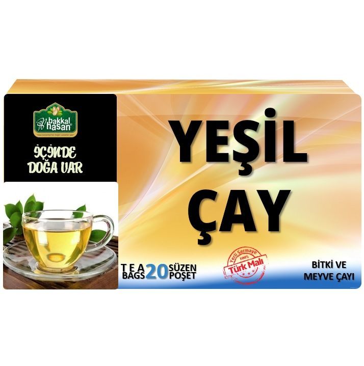 Bakkal Hasan Yeşil Çay Ananaslı (20 Süzen Poşet)
